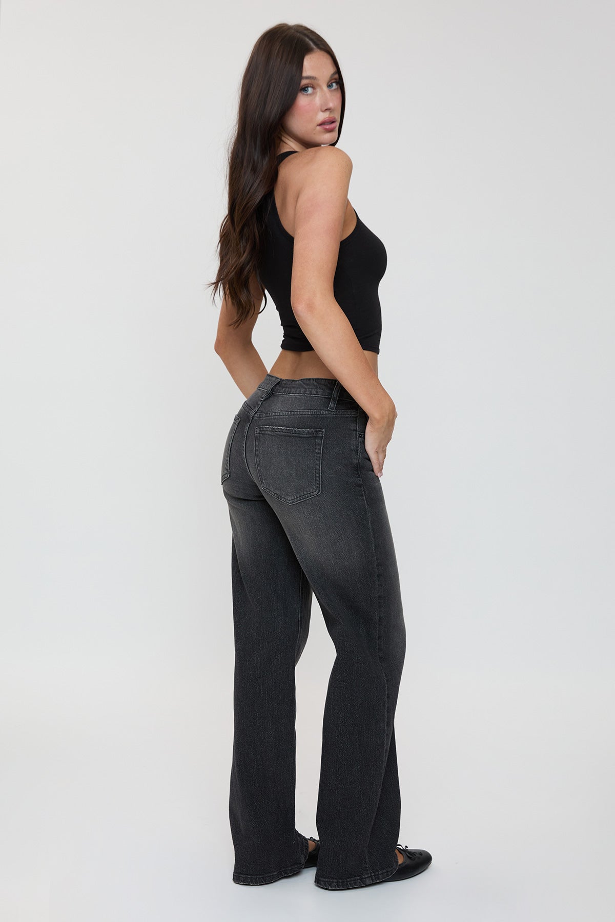 Women's Luxe Britney Wide Leg Jeans YMI JEANS